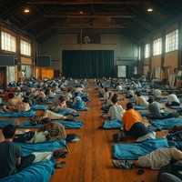 災害時避難場所　※画像はイメージです（ Hiroyuki/stock.adobe.com）