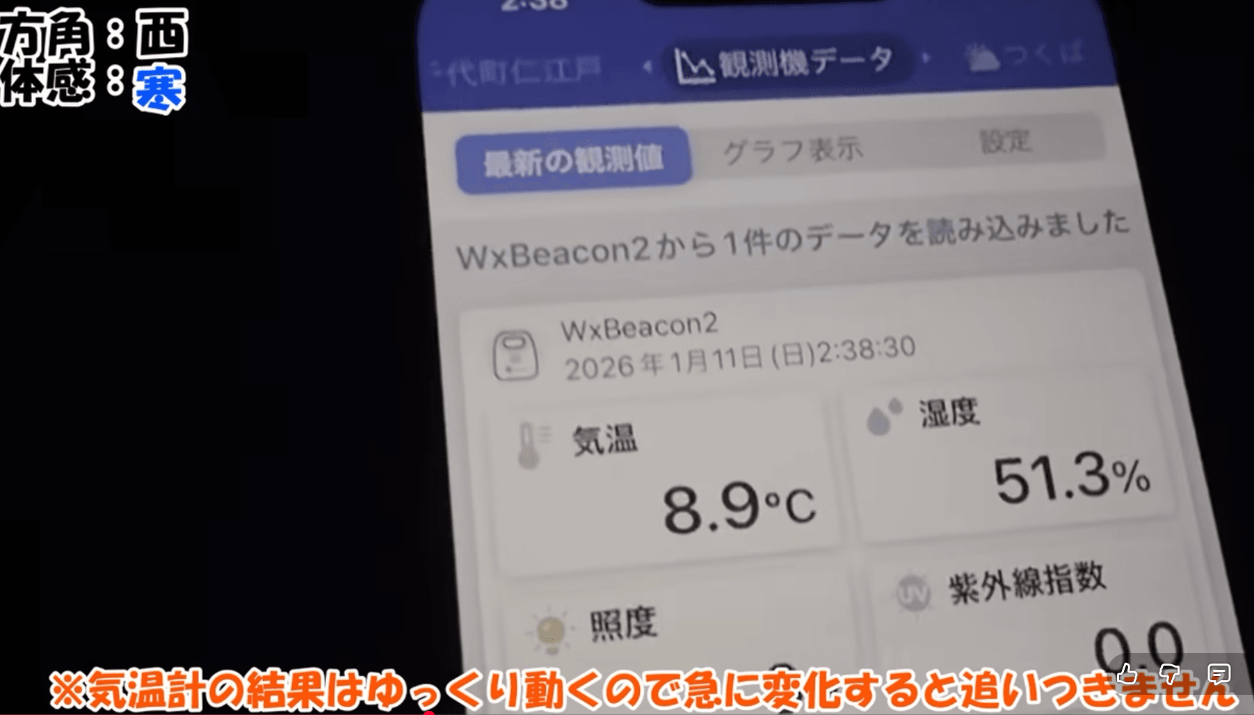 観測器を車に乗せて深夜に走る人参さん