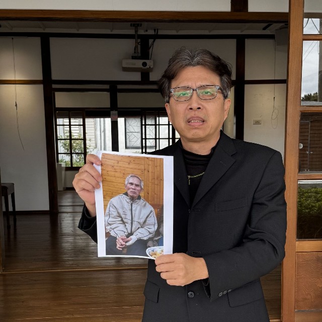 日本統治時代の台湾で新聞販売店を営んでいた日本人男性について、情報提供を求める陳韋辰さん