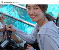 MBSの山崎香佳アナウンサー「姪に癒された沖縄　家族3世代旅行でした」（本人の公式インスタグラムから）