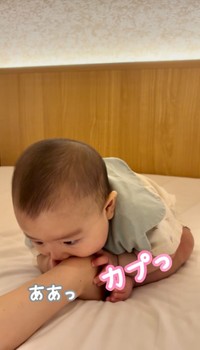 あまりの勢いにママもびっくり…！（提供：＠mi_nosuke10さん）
