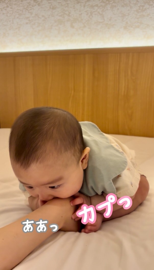 あまりの勢いにママもびっくり…！（提供：＠mi_nosuke10さん）
