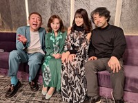 番組収録で共演した（左から）玉袋筋太郎、小林ひとみ、桜樹ルイ、安田理央氏＝都内