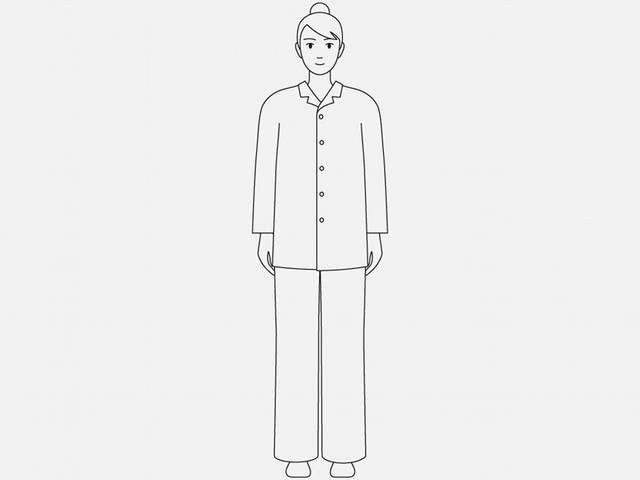 パジャマはゆったりとした長袖・長ズボンに（出典：パナソニック「エオリア」調べ）