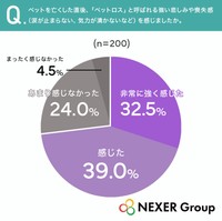 ペットを亡くした直後、「ペットロス」と呼ばれる強い悲しみや喪失感（涙が止まらない、気力が湧かないなど）を感じましたか（提供画像）