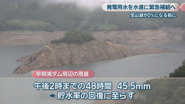 高知･早明浦ダム 午後3時ごろ 提供：水資源機構