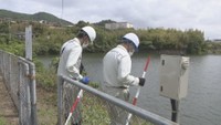 梅雨の時期を前にため池を点検