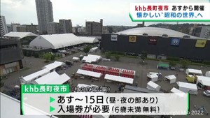 １１日からｋｈｂ長町夜市を開催　テーマはレトロ　仙台・太白区