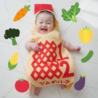 つむちゃん、生後6か月目のハーフバースデー（つむママさん提供@wed_ding1017）