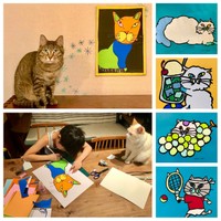 KENくんは、好きな切り絵をとことん！（提供：なみそさん）