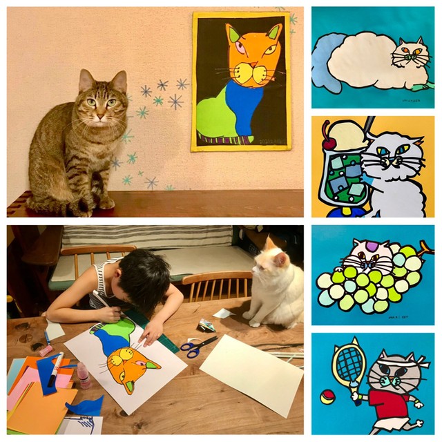 KENくんは、好きな切り絵をとことん！（提供：なみそさん）