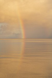 虹が空と海をつなぐ七色の橋のよう（画像提供：Atsushi 沖縄 Photographerさん）