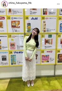 福山千奈アナのインスタグラム(@china_fukuyama_ftb)より