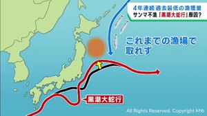 サンマ不漁の原因は黒潮大蛇行か　水揚げ量回復は厳しい見通し