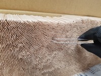 検品の様子。全て目視で手作業 