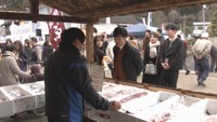 江戸時代から行われていた「ぶり市」を再現したイベントが開かれる　岡山・真庭市