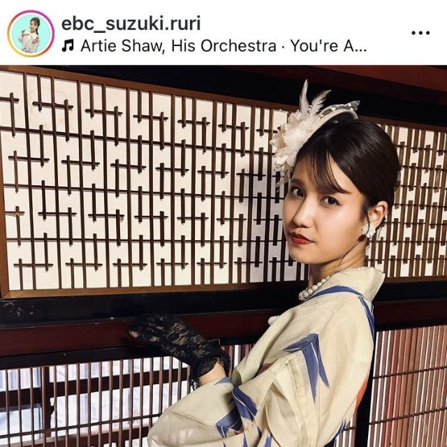鈴木瑠梨アナウンサーのインスタグラム＠ebc_suzuki.ruriより