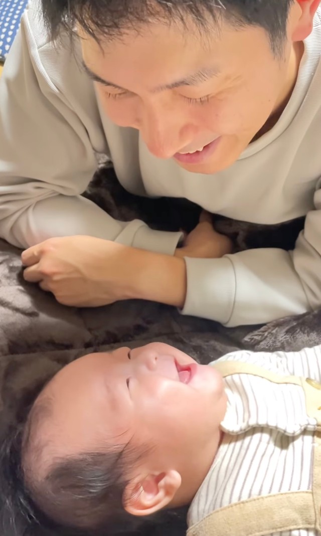 ふたりの満面の笑み♡（提供：@etsuko_kantaroさん）