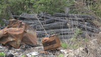 全焼した住宅の跡地　岡山・美咲町