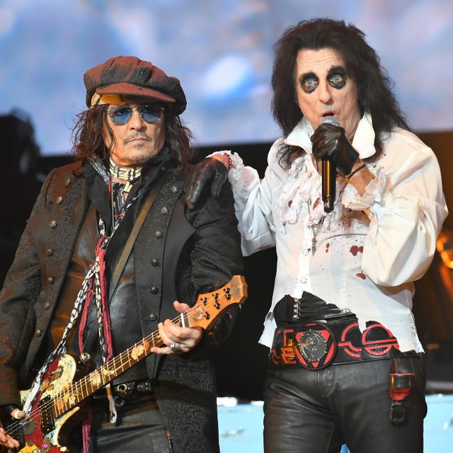 アリス・クーパー（右）とジョニー・デップ