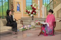 「徹子の部屋」   黒柳徹子(右)、森星＝テレビ朝日提供