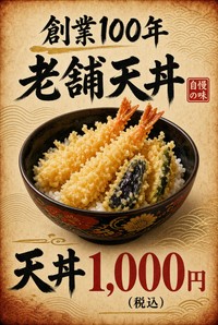 ためしに筆者がAIで架空飲食店のフライヤーを作ってみたところ…