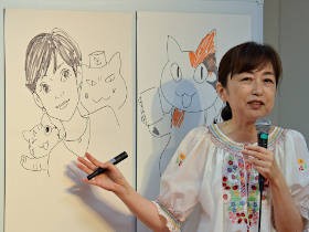 漫画『夜廻り猫』の深谷さんトークショー　作品の裏話あかす