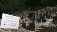 彼岸の中日　大雨被害の復旧終わらない墓地も…　岡山・新見市