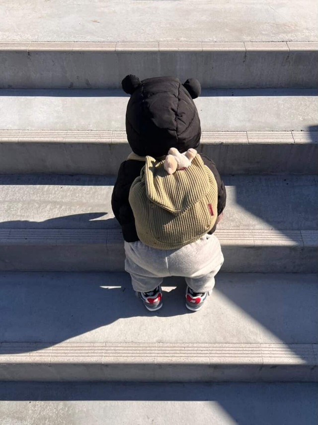 にらめっこの様子（Mさん提供）