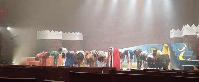 舞台公演「世界でいちばんやかましい音」の1シーン…3月26日午前に行われたゲネプロ（本番と同じ通し稽古）より撮影