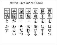慣用句あてはめパズル解答