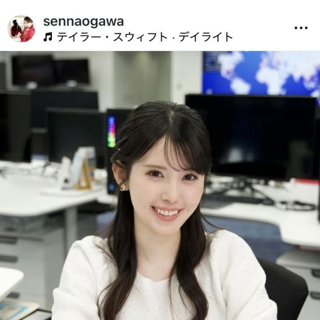 小川千奈キャスターのインスタグラム＠sennaogawaより