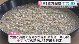 米の等級検査　全てが１等米　宮城・大崎市