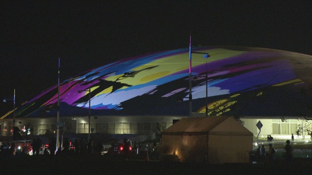 あなぶきアリーナ香川で10月に実施のプロジェクションマッピング　3億6000万円ほどの経済波及効果と推計