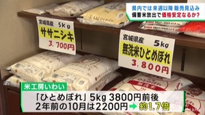 宮城県での備蓄米販売来週にも　米価格の安定は
