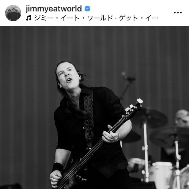 ジミー・イート・ワールドのインスタグラム＠jimmyeatworldより