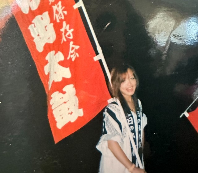 和太鼓ギャル時代のルミリンゴ（提供写真）