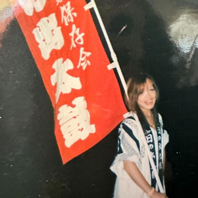 和太鼓ギャル時代のルミリンゴ（提供写真）