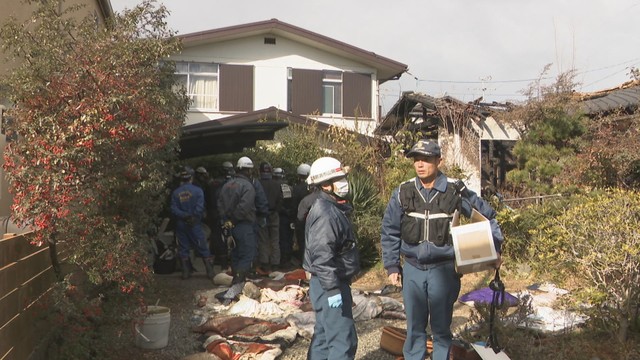 全焼した住宅　岡山・中区山崎