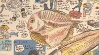 岡山県在住のイラストレーター　浜竹睦子さんのパネル展　うのまち珈琲店岡山南店　岡山・南区