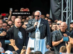 ローマ教皇がバカ騒ぎ？パイロット風、DJ、バイク姿…AI画像のスターに　悪用の危険は