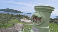 小豆島にある「オリーブ色の郵便ポスト」