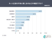 ネット広告を不快に感じる場面（提供画像）