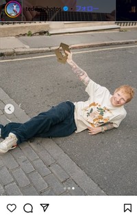 9月20日のエド・シーランのインスタグラム＠teddysphotosより