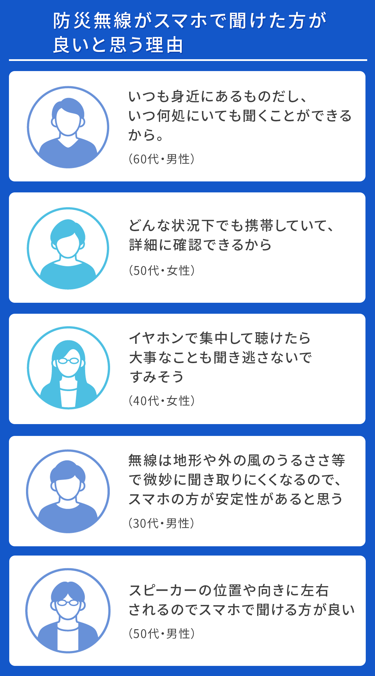 防災無線がスマホで聞けた方が良いと思う理由（提供画像）