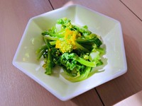 白菜の菜の花をおひたしに「甘くておいしい」（画像提供：こしのりょう（こっしー）漫画家さん）