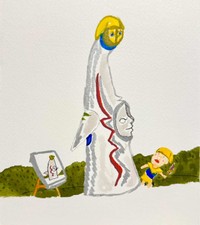 しっかりと特徴を捉えつつ独自の感性が光る太陽の塔（YUKIさん提供）