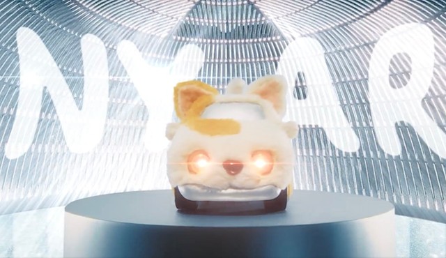「猫の日」に向けて、イエローハットが開発（？）した猫のための未来の車「NYAR（ニャー）」（動画からキャプチャー／提供：イエローハット）