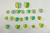 お子さんと一緒に作ったプラ板の初心者ハートマーク