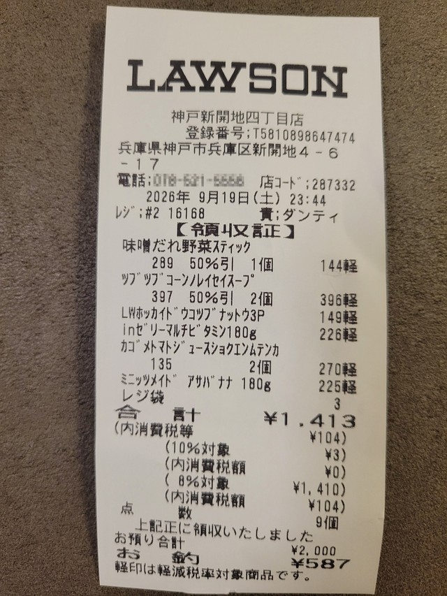 近年のレシートの情報量は…（筆者撮影）